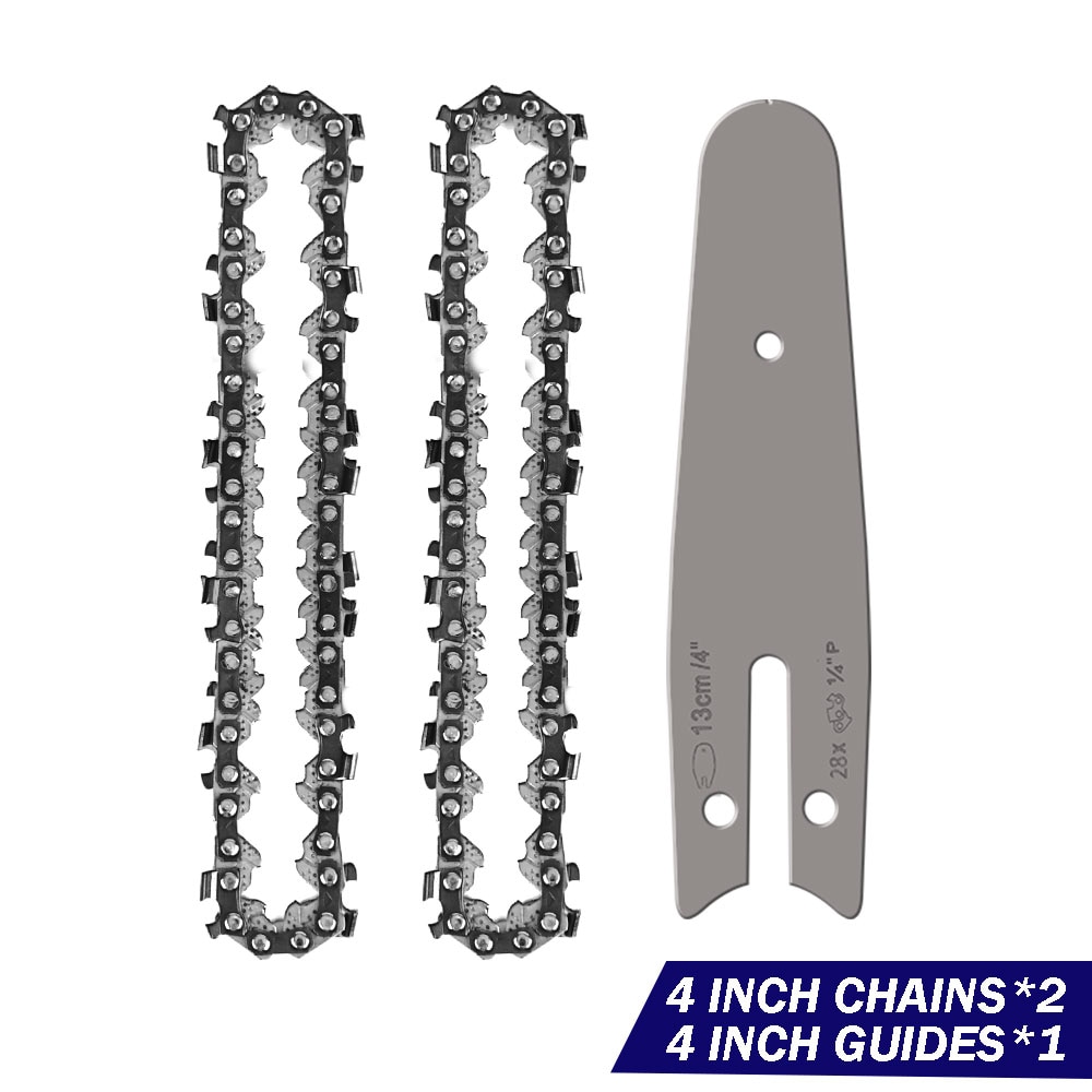 4/6 Inch Chain Guide Electric Chainsaw Chains and Guide Used for Logging and Pruning Chainsaw Parts