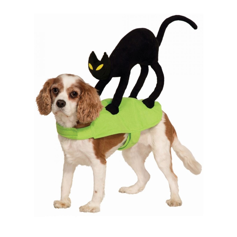 Gomaomi-Disfraz con forma de gato en mi espalda para perro, ropa para jinete, Halloween, para mascotas, perros pequeños y medianos