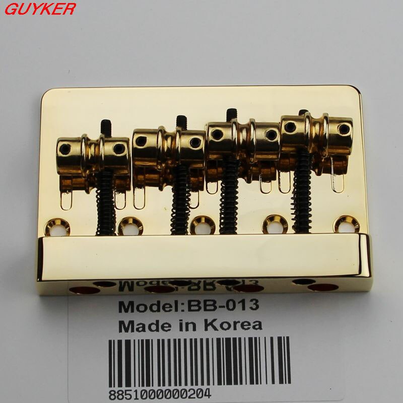 4 string Hardtail Bridge for Electric Guitar Bass Replacement String Spacing 19mm BB013: GD