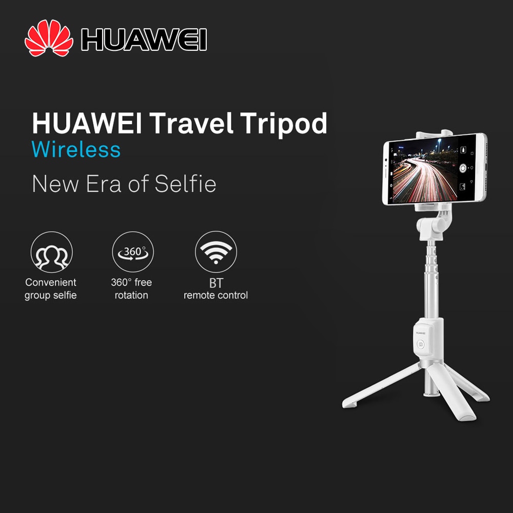 Huawei AF15 Draagbare Selfie Stok Statief Draadloze Bluetooth Afstandsbediening Reizen Monopod Handheld Voor Ios Android Telefoon