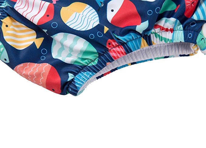 Attraco meisjes zwembroek cartoon print badmode gevoerde slip badmode zijband zwembroek met luiers
