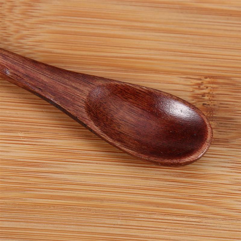 2 stk lang håndtak kaffeskje japansk stil omrøringe treskje retro honningskje nanmu liten japansk stil omrøringsskje