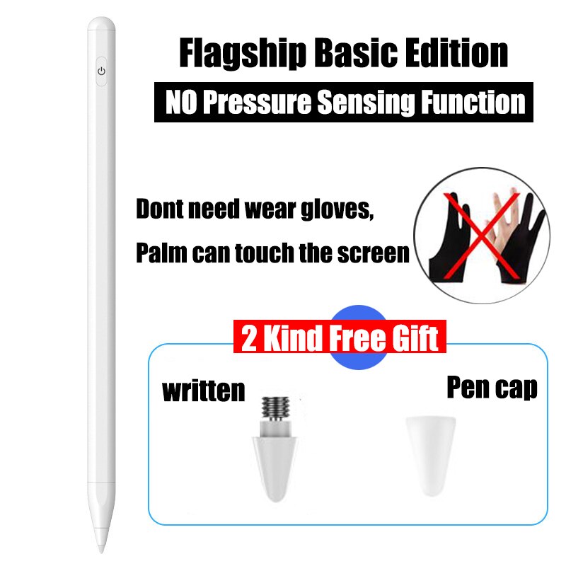 Stylet stylo pour Apple Ipad 2 1, Ipad Pro 11 12.9 , Ipad AIR 3 MINI 5 7 6 10.5 10.2 7.9, accessoires: Palm Rejection White