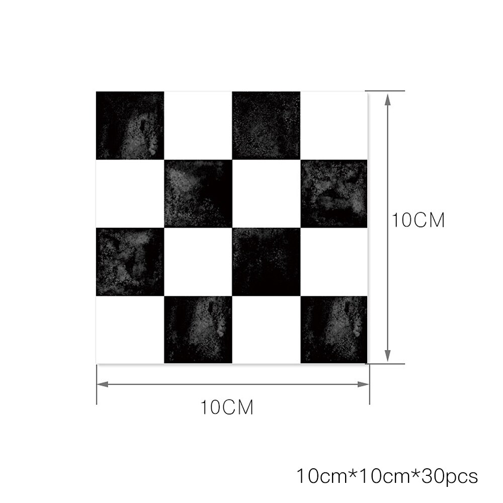 30 pcs Mosaic Self-Adhesive Waterproof DIY Wall Art Home Bedroom Bathroom kitchen Tile Sticker Wall Sticker wallpapers: 01