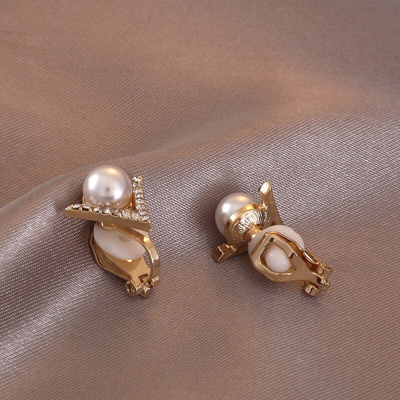 Boucles D'oreilles Clips Vintage - Motif Scooter, Strass Et Chrome, Bon état