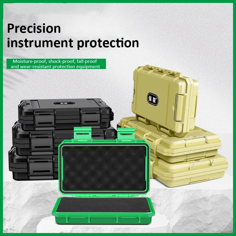 1PC waterdichte opbergkoffer draagbare hardware gereedschapskist met spons verzegeld schokbestendig veiligheid bescherm apparatuur doos gereedschap organisator