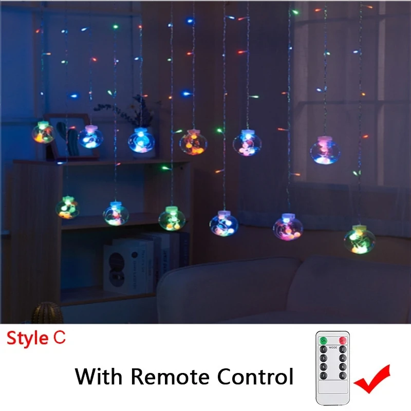 Navidad 3,5 M LED estrella cadena de luces guirnalda cadena estrella lámpara decoración de cortina al aire libre para vacaciones decoración de boda: Amarillo claro / X