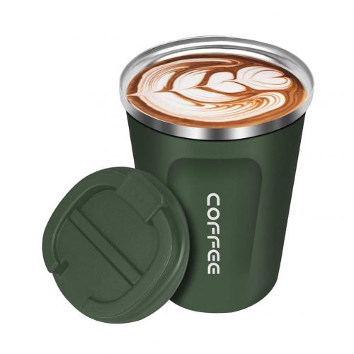 Travel Office Auto Roestvrij Staal Thermische Vacuüm Koffie Melk Beker Met Deksel: Army Green 510ml