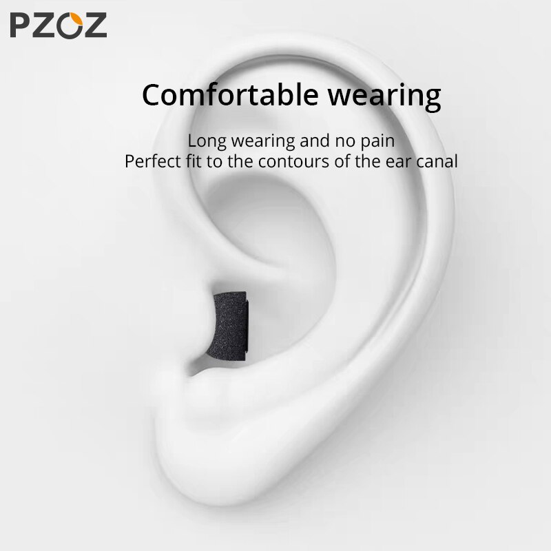 Pzoz 6 st för airpods pro tips öron hörlurar memory foam för airpods 3 bluetooth hörlurar tillbehör brusreducering 4 st