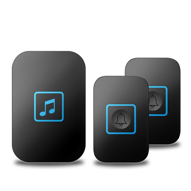 WEMEDA Wireless Doorbell Waterproof Touch Button LED Light Home Smart Cordless Door Ring Bell US EU UK Plug 300M Range 60 Chimes