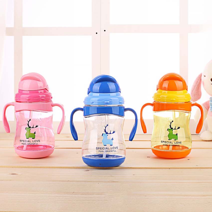 300ml babybekers met zachte tuit en handvat, voor het leren drinken van water, melk en vruchtensap, voor het leren drinken van kinderen.