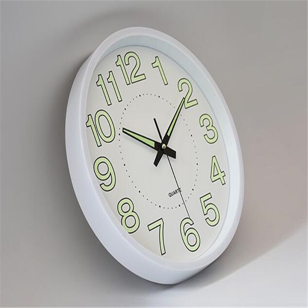 Luminous Wall Clocks Large Clock watch Horloge 3D DIY Acrylic Mirror Stickers Quartz Duvar Saat Klock Modern Mute: white