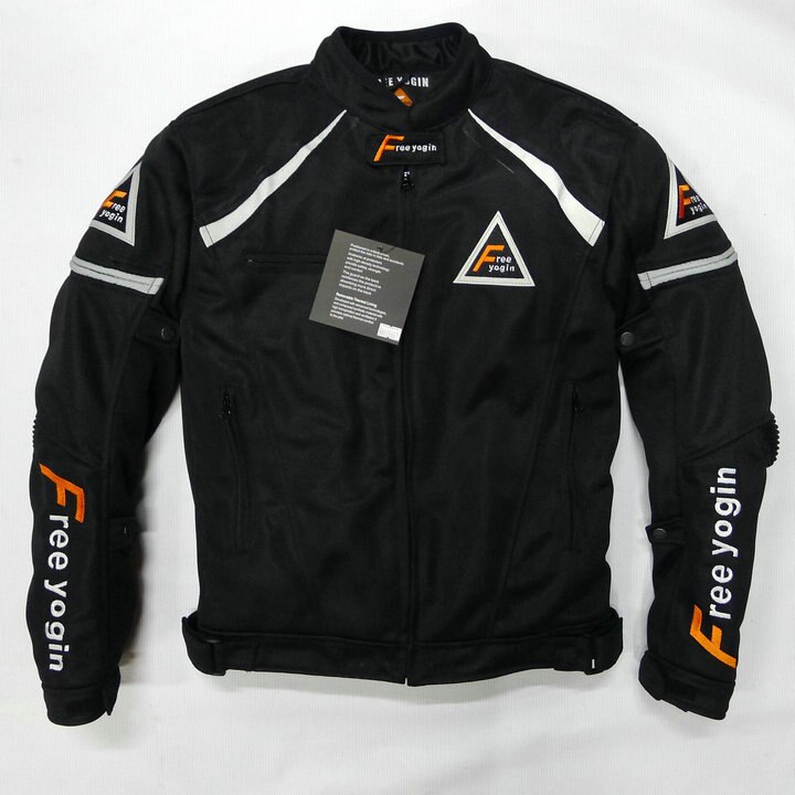 with pads motor biker jacket/ oxford motorcycle jacket/ motocross racing jacket/ autorcycle jacket: Black / M