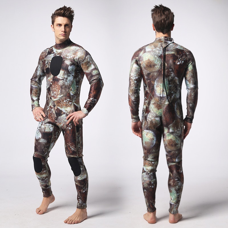 3mm Full Body Long Sleeve SCR Men Camouflage Neoprene Scuba Diving Wetsuit Spearfishing Wetsuit