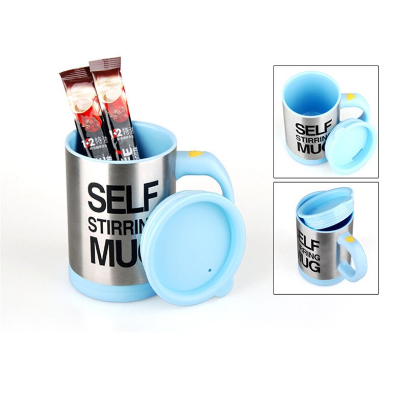 Tasses automatique électrique paresseux auto-remuant tasse tasse café lait mélange tasse Smart acier inoxydable jus mélange tasse Drinkware 400ml