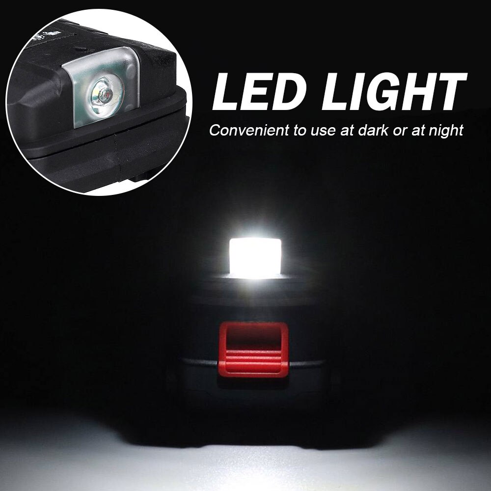 Battery Adapter For Makita 18V Li-ion Battery Dual USB Output Ports Converter Power Bank Phone Charger With LED Working Light