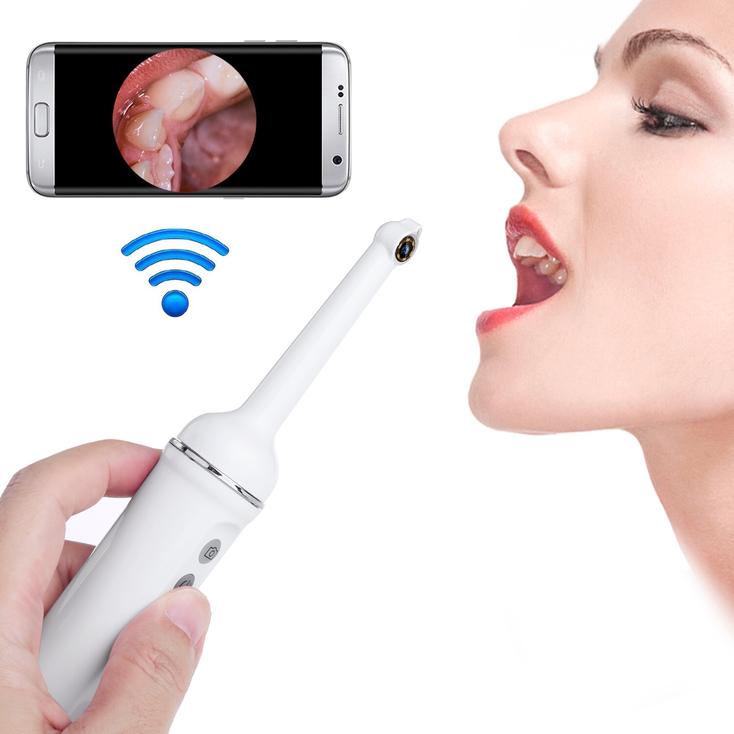 Draadloze Wifi Usb Intra Orale Tandheelkundige Camera Intraoral 1080P Industriële Endoscoop Inspectie Voor Tandarts Fotografica Odontologia