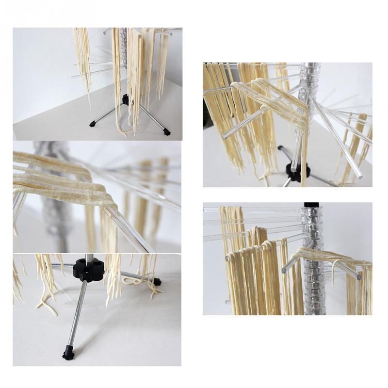 Kitchen Spaghetti Stand Manual Hanging Noodle Holder Easy Clean Foldable Pasta Drying Rack Rotation Accessories Home Tools