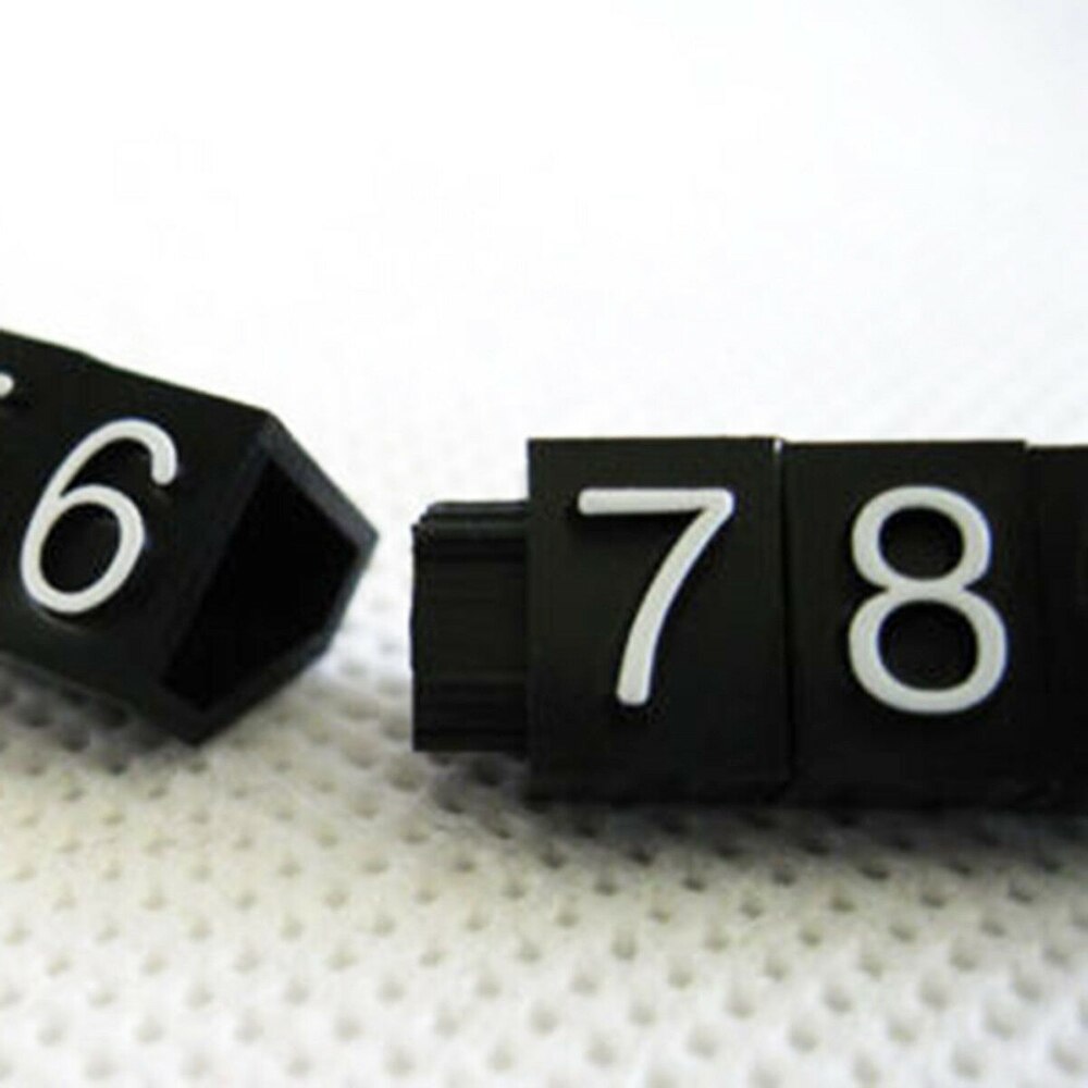 360 terninger hvid på sort justerbar pris display tag label detail butik ciffer kubuspind til tøj smykker prisvisning
