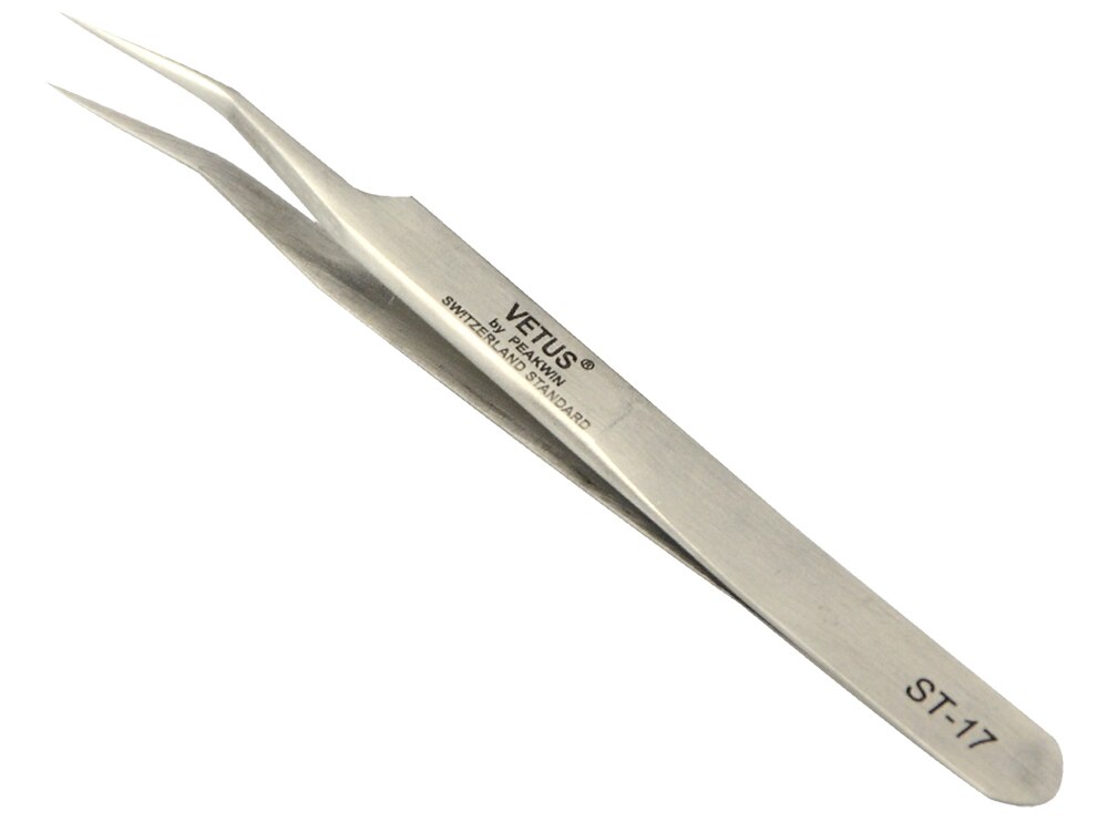 1 PCs Wimper Pincet voor Wimper Extensions Tools Echt VETUS Rechte en Gebogen Pincet ESD & ST Pincet: ST-17