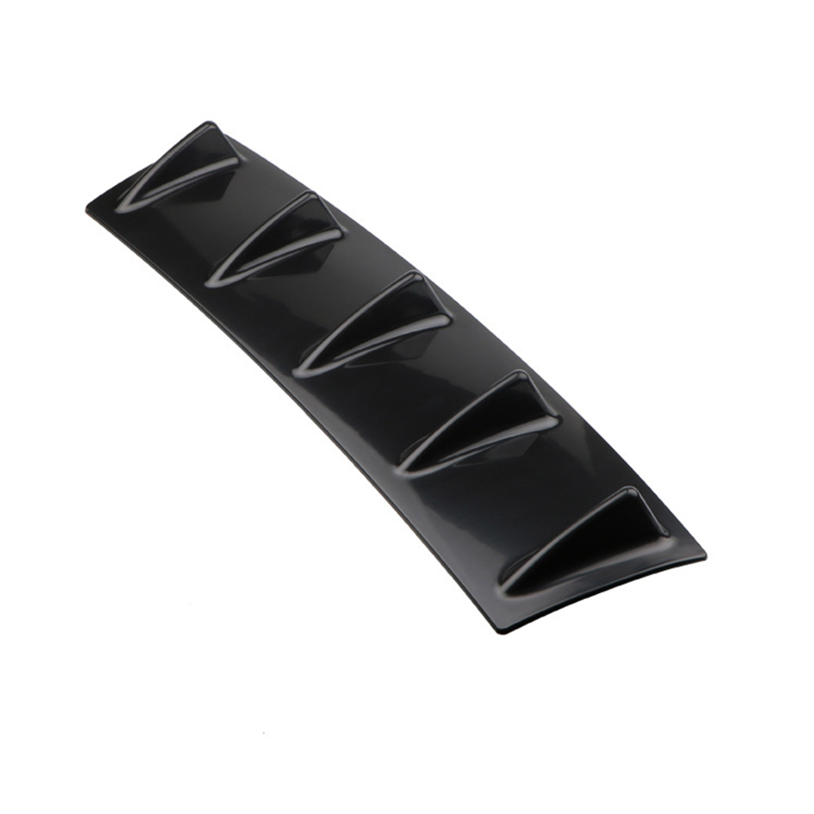 Universal Car Rear Bumper Carbon Fiber/ABS Lip Diffuser 5 Fin Gloss Black Car Rear Bumper Car Back Spoiler Car-Styling