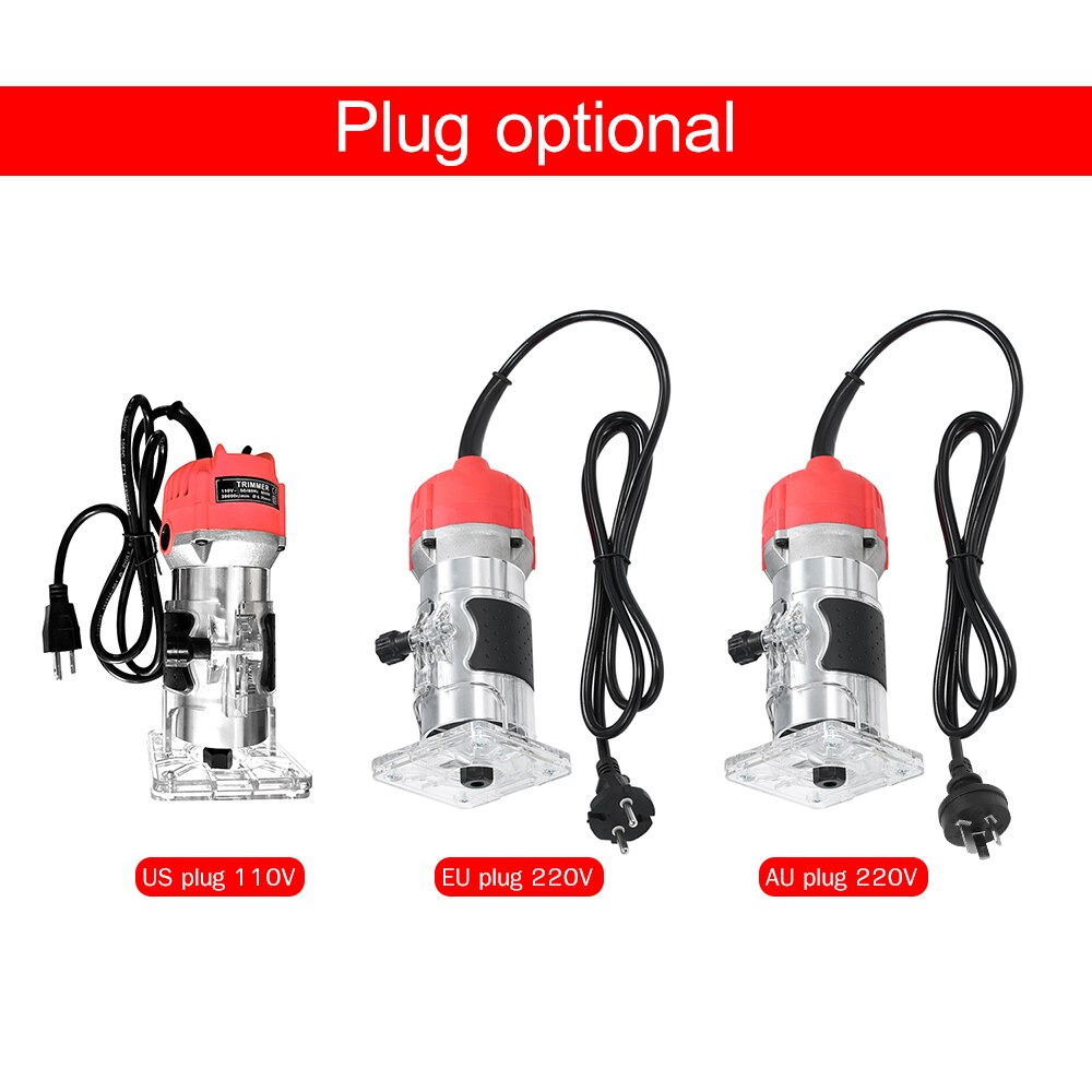 800W Milling Machine Woodworking Electric Trimmer Wood Milling Engraving Slotting Trimming Machine Carving Machine Router Wood