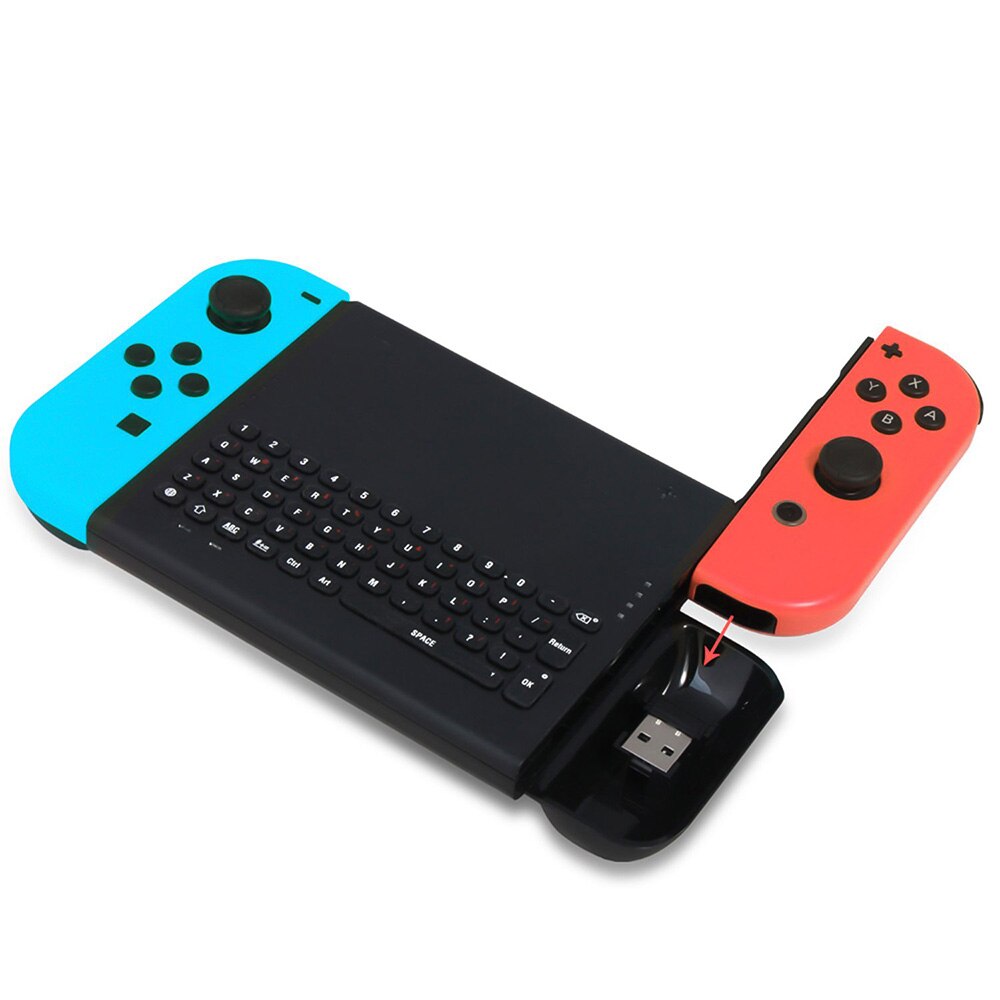 2.4G Draadloze Toetsenbord Oplaadbare Handheld Keyboard Chatpad Met Houder Voor Nintendo Switch Vreugde-Con Controller