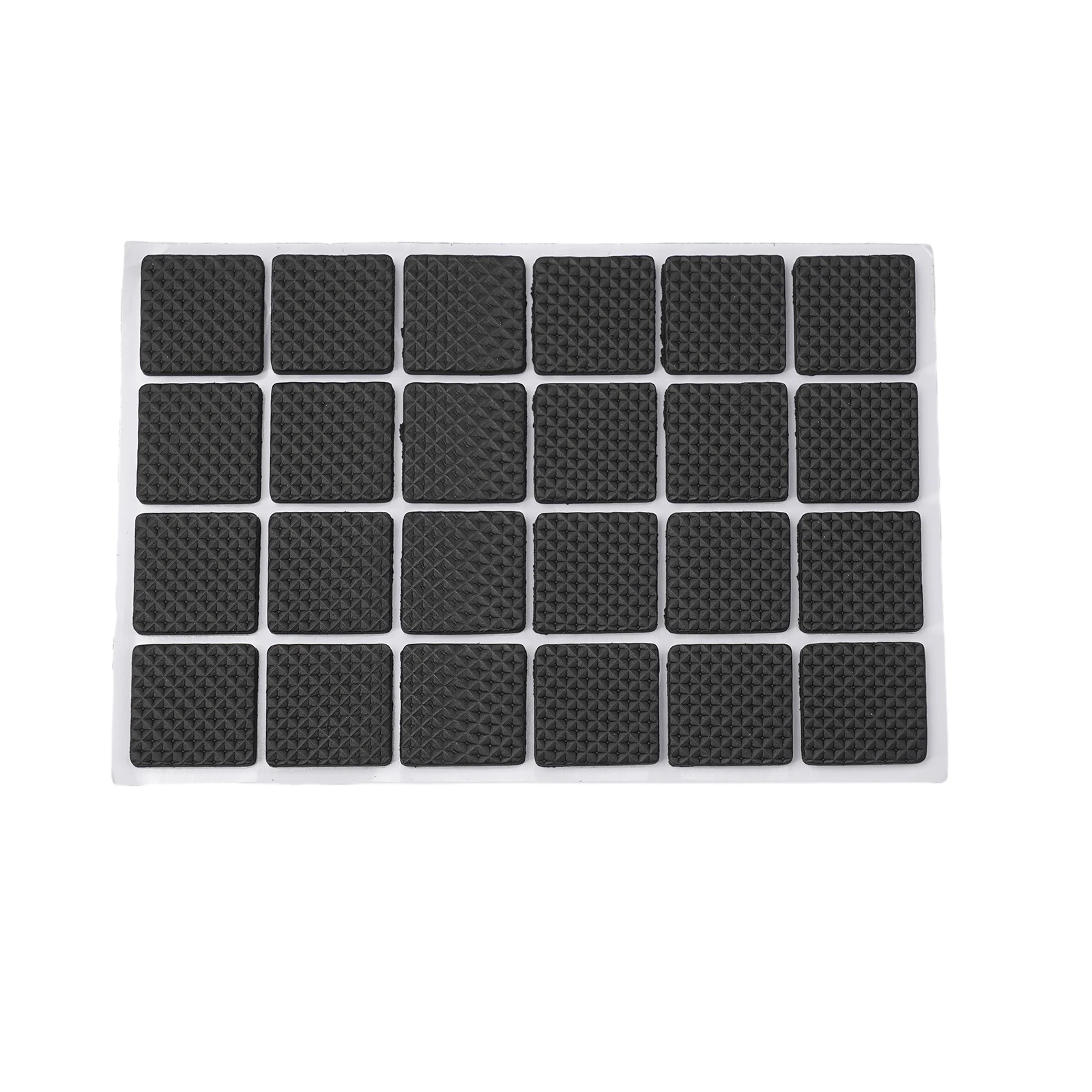 Tafelpoot Mat Protector Rubberen Pads Peeling Sticker Antislip Stoelpoot Sofa Tafel Voeten Mat Rond/Vierkant 2-48 Stuks: Geborsteld Zilver