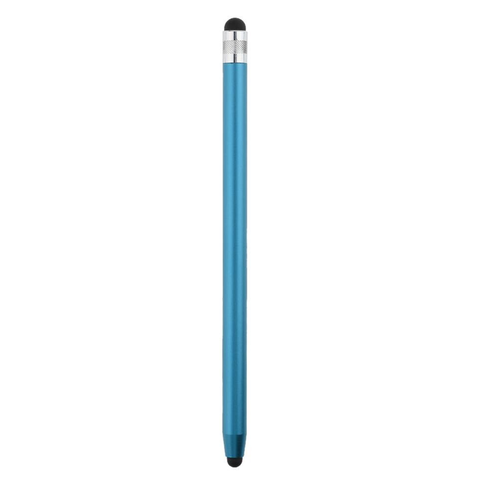 10 colores, Punta doble redonda, Lápiz de pantalla táctil capacitivo, cabezales dobles, punta de Metal, bolígrafo Stylus para teléfono móvil, teléfono inteligente, tableta, PC: Azul cielo