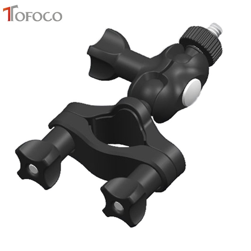 TOFOCO vélo guidon montage 1/4 vis pince support trépied pour caméra DV Gopro