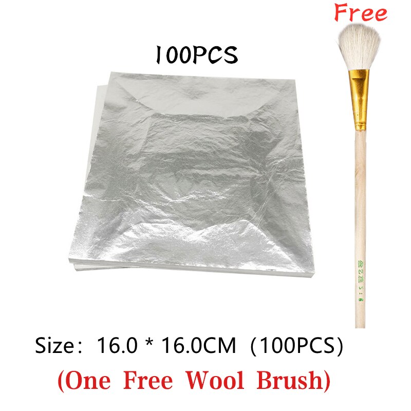 Imitacja złota liść papier miedź aluminium liść złoto arkusze folii rzemiosło artystyczne projekt papier złocenie złoto srebro folia miedziana papiery: 16CM Aluminum Leaf