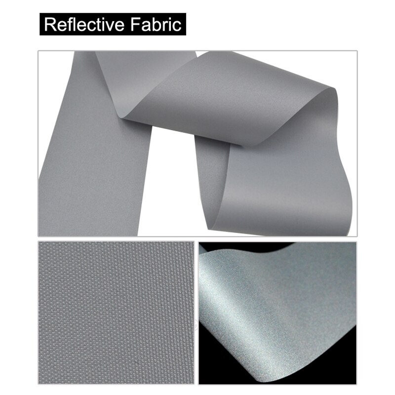 100% Polyester Reflective Fabric Grey Reflective Warning Fabric Sew on Clothes for