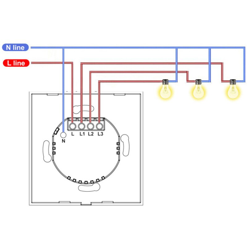Tuya EU WiFi Smart Switch EU 220V 1/2/3 Gang Wall Light Button Light Switches Work with Alexa Google Home