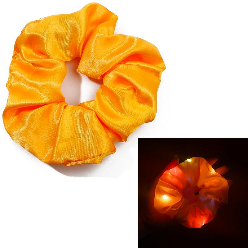 Blød chiffon kvinder hår scrunchie elastiske hårbånd jule strækbart hår bånd hestehale lilla ensfarvet tilbehør: 11