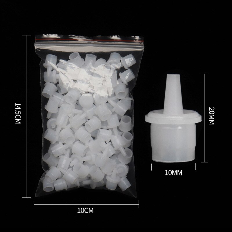 20 stücke Flasche hals Wimpern Erweiterungen Kleber Flasche Stopper Wimpern Wachstum Flüssigkeit Container Abdichtung Ersatz Kopf Spezielle Stecker