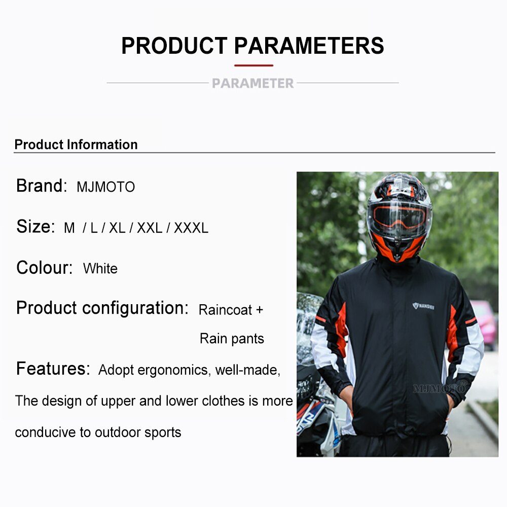 Motocykl płaszcz przeciwdeszczowy mężczyźni wodoodporny płaszcz przeciwdeszczowy dla motocykli rowerzysta kurtka przeciwdeszczowa garnitur dorosłych profesjonalny motocross przeciwdeszczowy płaszcz rowerowy