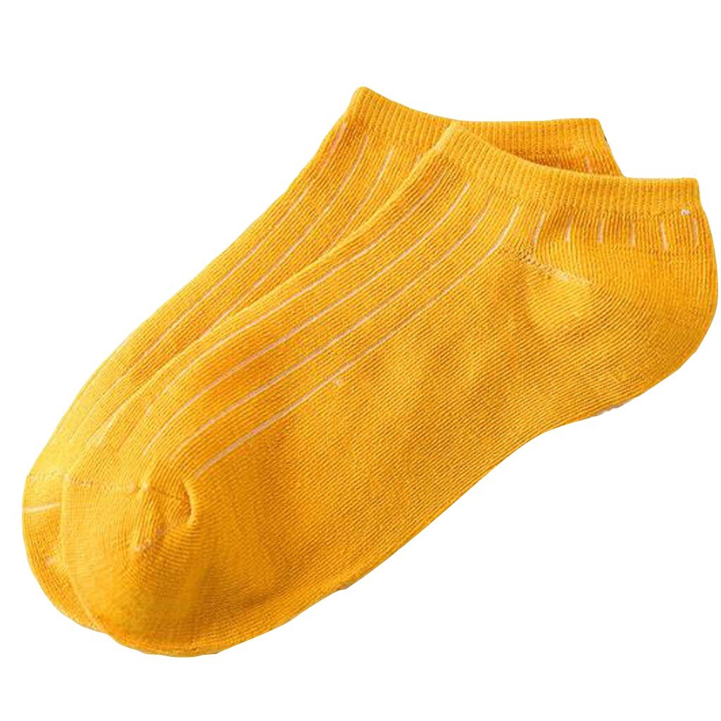 25#  unisex effen kleuren skateboard sokken katoenen zachte ademende sokken antislip onzichtbare enkelsokken: H