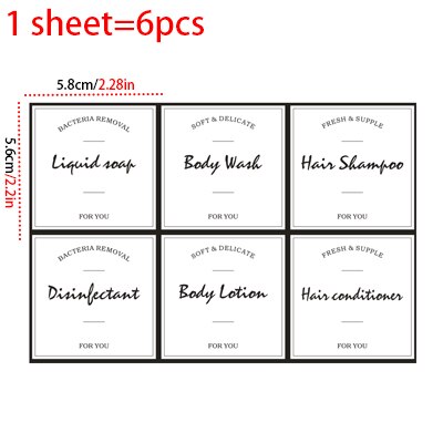 Square Plastic Refillable Soap Dispenser Shampoo Body Lotion Hand Dish Soap Pump Dispenser Bottle for Kitchen Bathroom: 1 set white label