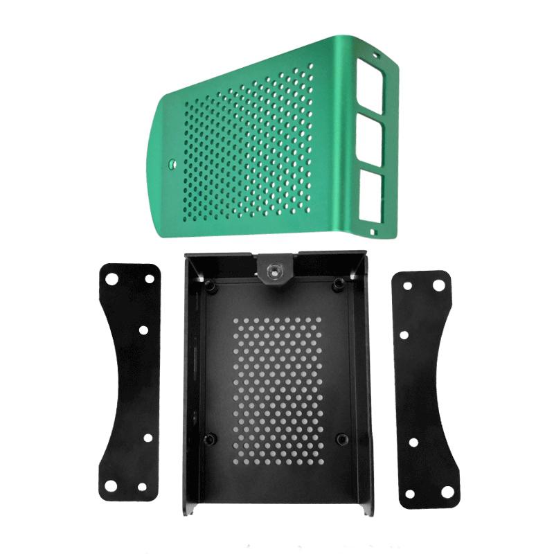 Raspberry Pi 3 modelo B Plus funda negra de Metal de aluminio verde y plata caja RPI 3 Compatible con Raspberry Pi 3 modelo B