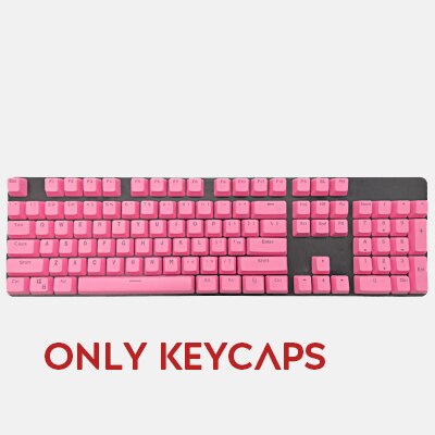 PBT w języku angielskim Languag108 Keyscaps klucze różnorodność kolorów wyborów dla Cherry klawiatura mechaniczna mx nakładka na klucz przełączniki: Pink PBT