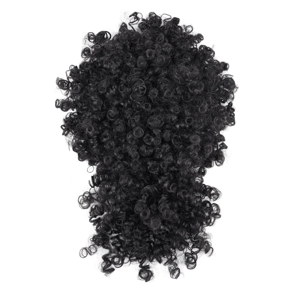 Silike syntetisk kort afro puf hår knold høj temperatur snøre hestehale klip i hår forlængelse kinky puf hår knold: 2