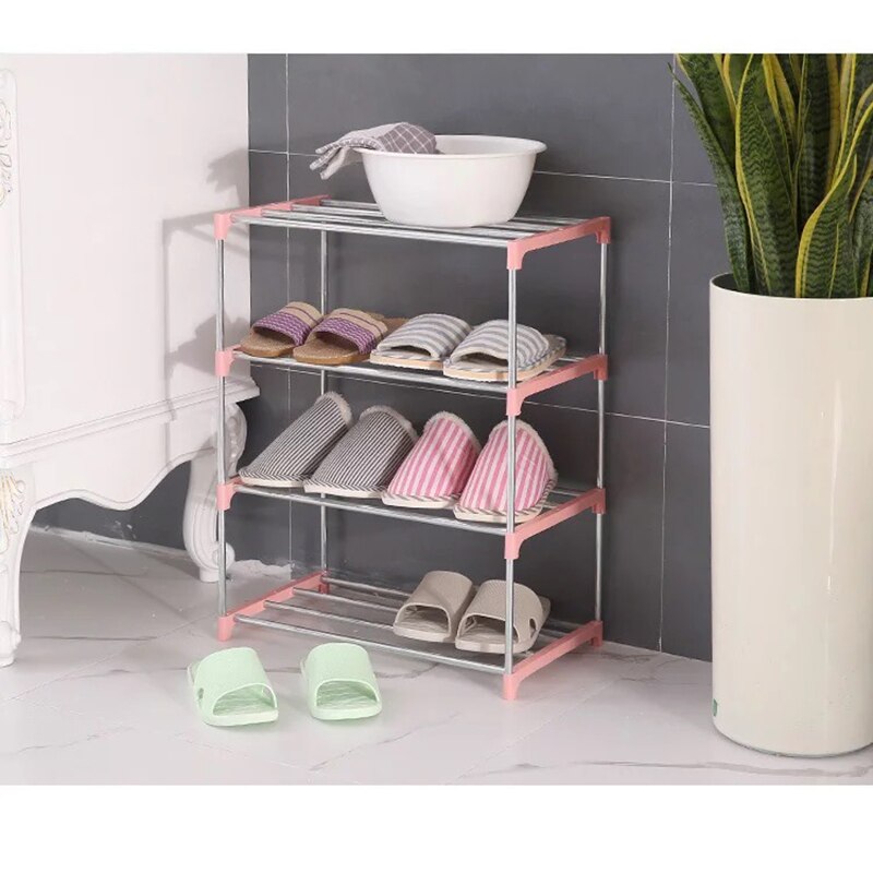 Eenvoudige Multi Layer Schoenenrek Rvs Monteren Opslag Schoenenkast Schoenenrek Hanger Thuis Organisator Accessoires