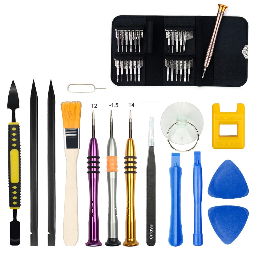 Gzerma 40 Stks/set Professionele Laptop Opening Demontage Reparatie Gereedschap Kit Met Schroevendraaier Kit Voor Cellphone Iphone Laptops Pc: 40pcs Full Set