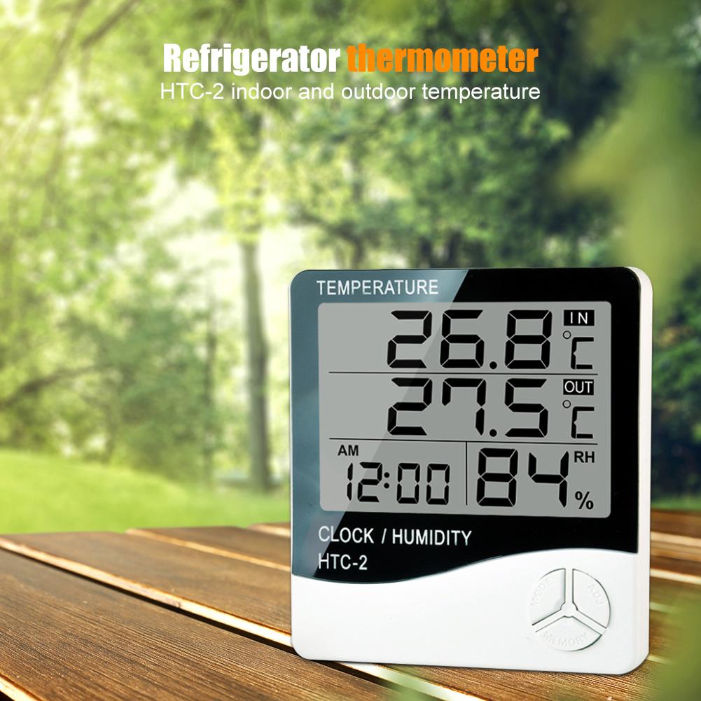 HTC-2 Digitale Thermometer Hygrometer Huishoudelijke Abs Weerstation Temperatuur Vochtigheid Meter Meting Gauge