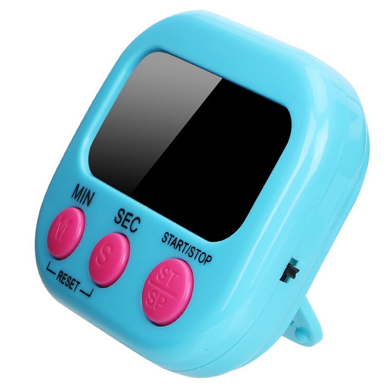 1pcs Kitchen Timer Digital LCD Dispaly Countdown Timer Standing Timer Household Cooking Baking Timing Tools: 02 blue