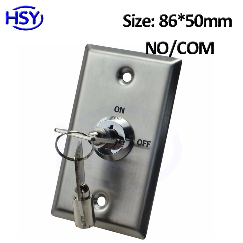 Rustfrit stål nøglekontakt nødtryk på udgangsknap dør frigivelse adgangskontrol port åben lås: S50k