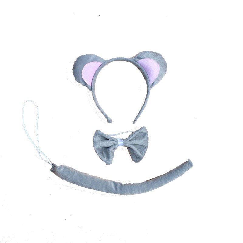Cosplay de de Halloween para niños, juego de disfraz de rata y ratón, tutú, diadema, guantes de cola, de cumpleaños para niños, accesorios divertidos para vestido: style 3