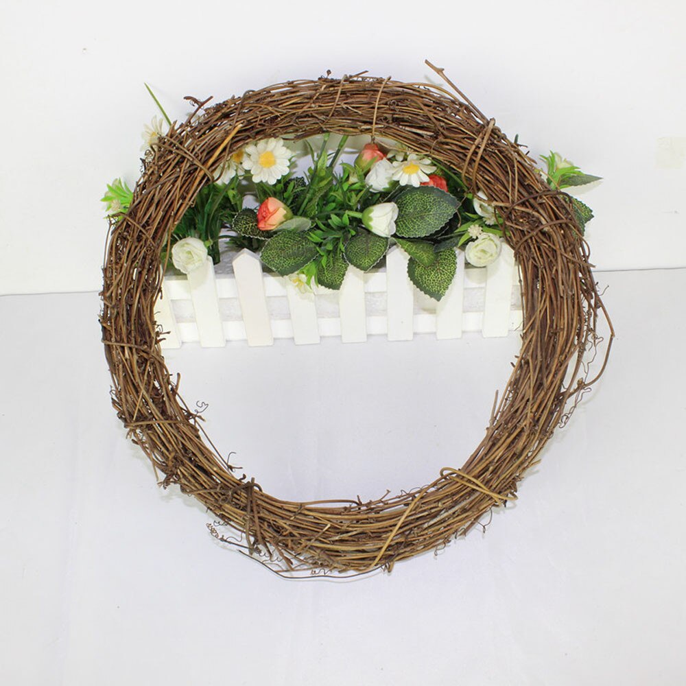 Corona de mimbre de ramas secas naturales para de Festival, decoración de pascua artesanal, guirnalda, decoración de boda, suministros para colgar en la pared # A