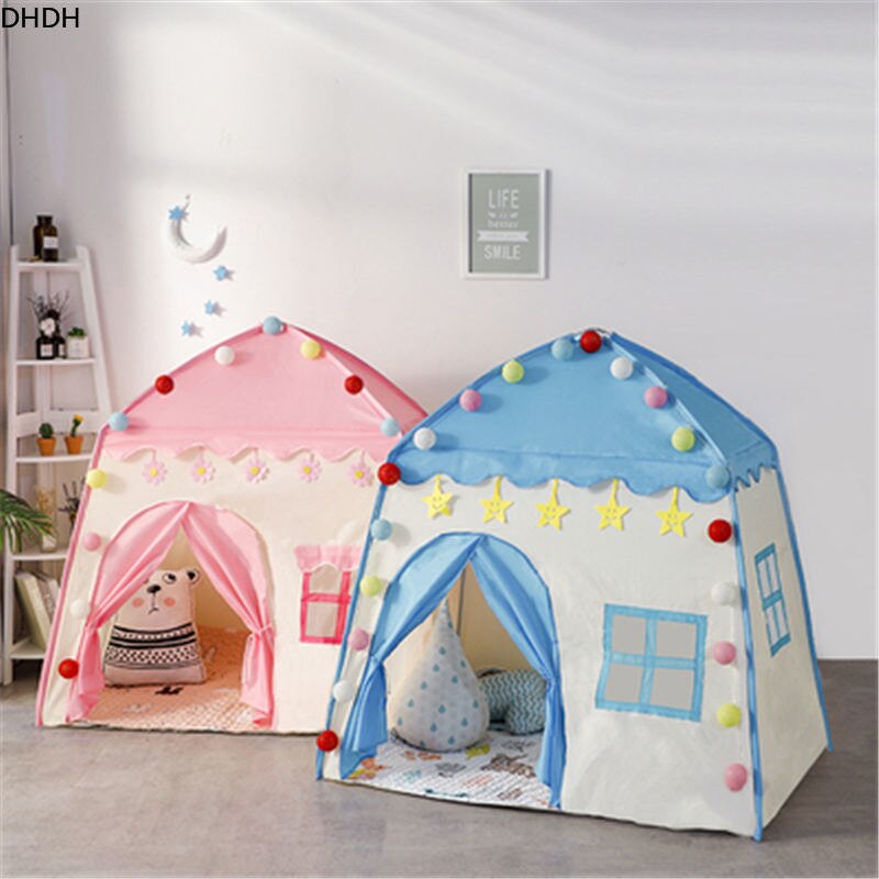 Tragbare freundlicher Zelt drinnen draussen Prinzessin Schloss Falten Cubby Spielzeug Enfant Zimmer Haus freundlicher Zelt Tipi Spielhaus