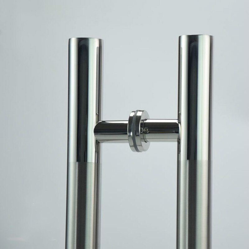 Stainless steel Glass door handle,Brushed/Polishing, H- shape bathroom shower/wooden door handle,diameter 38mm,Glass hardware: 304 thick / L500mm D300mm
